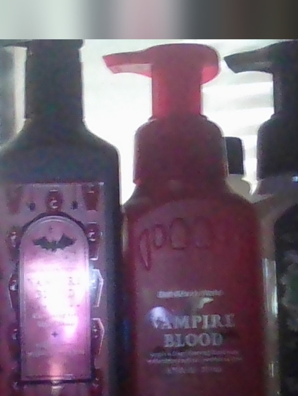 Bath and Body Works vampire and wicked hand soaps